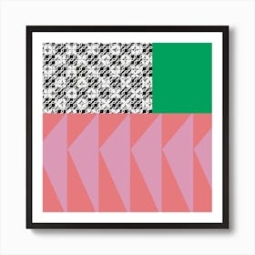 Abstract Geometric in pastel colors 04 Art Print