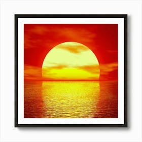 Sunset Over Water Art Print