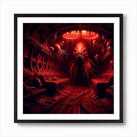 Sunken submarine Art Print