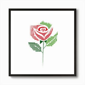 Polka Dot Rose 2 Art Print