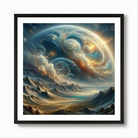 Planet In Space Art Print