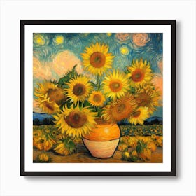 Sunflowers By Van Gogh Art Print