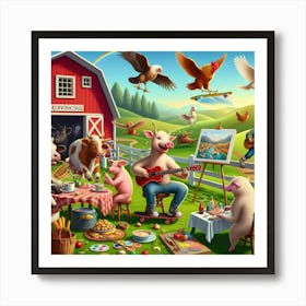 Farm Animals 7 Art Print
