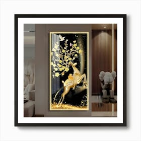 Deer Painting Poster