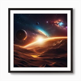 Space Landscape 3 Art Print