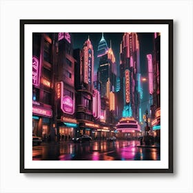 Neon City 7 Art Print