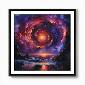 Spiral Galaxy, Impressionism And Surrealism Art Print