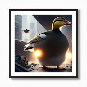 duck taking over Art Print