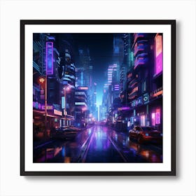 Futuristic City 38 Art Print