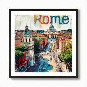 PostCard Artwork Rome Art Print