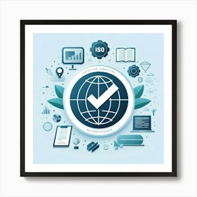 Iso Certification Icons Art Print