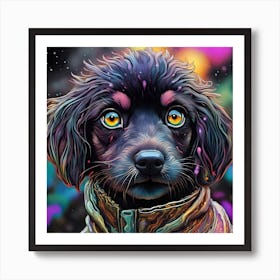 Psychedelic Dog Art Print