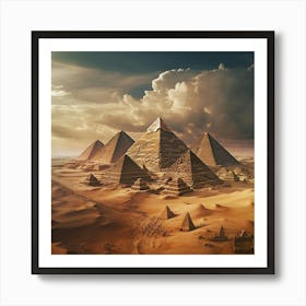 Egyptian pyramids - ancient Egyptians & pharaohs Art Print