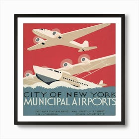 City Of New York Municipal Airports 2 Art Print