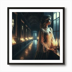 The Woman In The Window Art Print