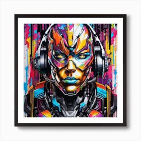 Cyborg Woman Art Print