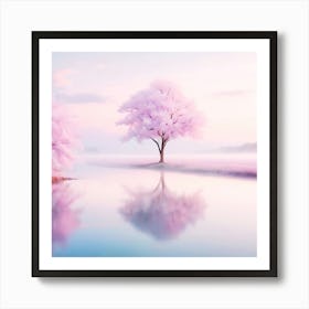 pastel colors reflection Art Print