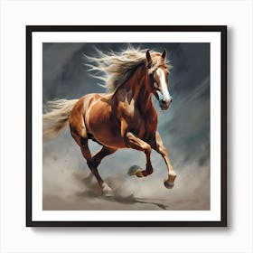 Horse Galloping Art Print