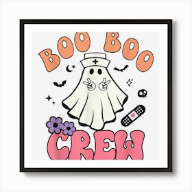 The Boo Crew Reto Nurse Halloween 2022 Nursing Rn Art Print