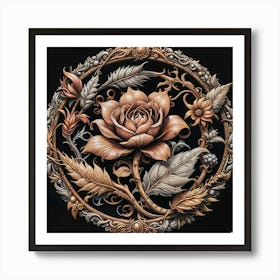 Roses In A Circle Poster