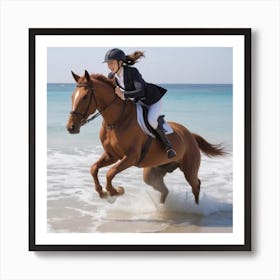 Equestrian On Horseback Art Print