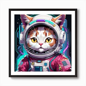 Astronaut Cat 3 Art Print
