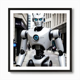 Robot On The Street 24 Art Print