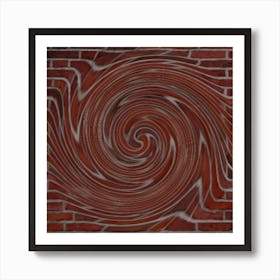 Spiral Brick Wall 1 Affiche