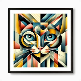 Abstract Cat 14 Art Print