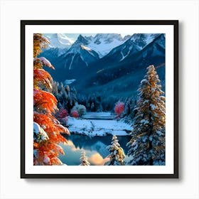 Snowy Mountains 4 Art Print