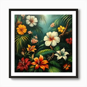 Tropical Flowers Art 11 Art Print