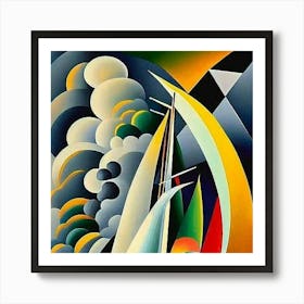 Sailboats In The Sky Art Print