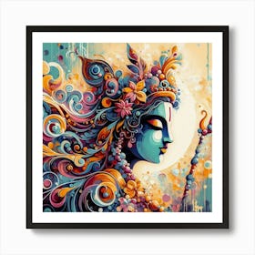 Lord Krishna 16 Art Print