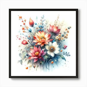 Lotus Flower Painting 8 Art Print