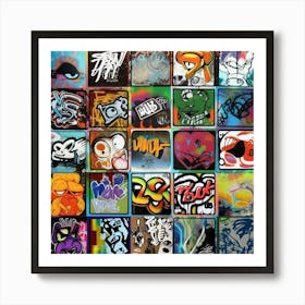 Graffiti Collage 4 Art Print