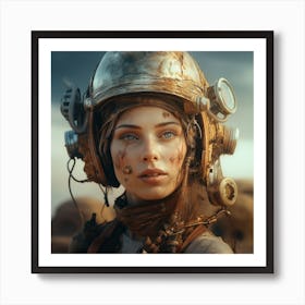 Richardvachtenberg 8000 Years Woman Facewith A Cosmonaut Helmet C43b4cab 5be4 4fe8 Acdc Bd514dbff414 Art Print