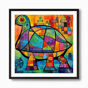 Turtle In The City Art Print