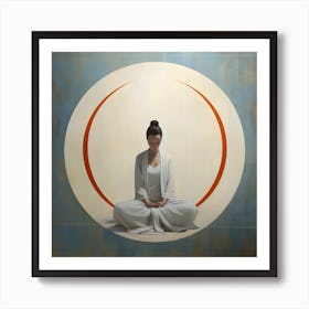 Women Meditating Abstracts By Csaba Fikker 14 Art Print