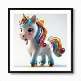 Unicorn 3d Model 15 Art Print