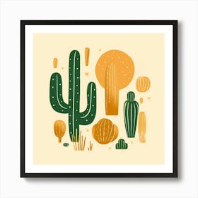 Cactus Illustration 5 Art Print