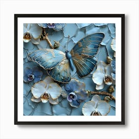 Blue Orchids 2 Art Print