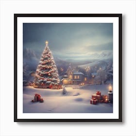 Christmas Village Art Print