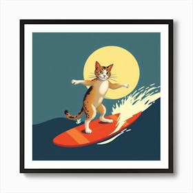 Cat Surfing Affiche