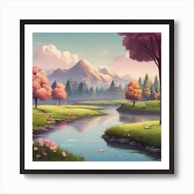 Landscape Painting 78 Art Print