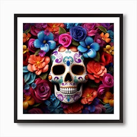 Day Of The Dead Skull 7 Art Print