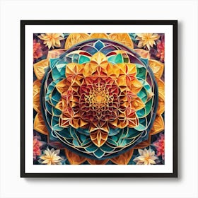 Mandala flower of life Art Print