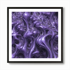 Lavender Fluid Underwater Fractal Pattern Bioluminescent Different Shapes Abstract Art By Jaco 432112376 (2) Art Print