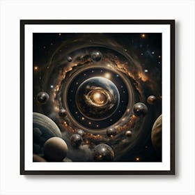 Planets In Space 1 Art Print