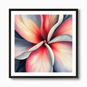 Floral Art 0006 11 Poster Nov Frangipani 0010 Bp6586 A Close Up Of The Center Inside An Adorable Rare Find Art Print