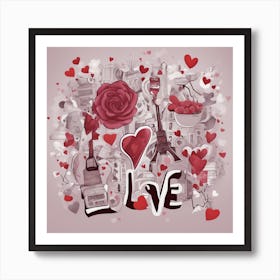 Love Paris Art Print